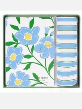 kate spade Blue Floral & Striped Stationery Set